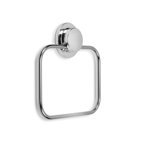Croydex Stick n Lock Self Adhesive Bathroom Towel Rail - Hand Towel Holder for Bathroom or Kitchen Rust-Free Mild Steel Easy Adhesive Bathroom Accessories