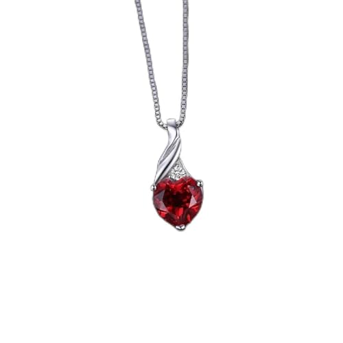 Pendentif rubis coeur d'amour 3,6 ct pour femme cadeau de fiançailles