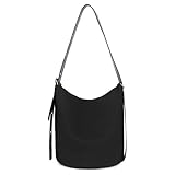 Scarleton Hobo Bucket Shoulder Bag, Travel Purse Handbag, H214201 - Black