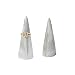 Keheng 2pcs 3.14″×1.18″ Modern Marble Ceramic Ring Holder Set - Single Cone Tower Shape Decorative Ring Display Stand for Nightstand, Kitchen Sink, Bedroom | Men & Women Engagement RIng Organizer