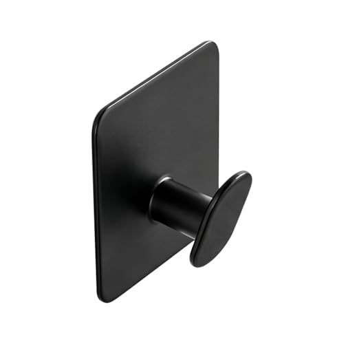 Stick On Hooks - Stainless Steel No Drill Removable Adhesive Wall Hanger Anti Slip Waterproof Damage Free Strong Kitchen Bathroo