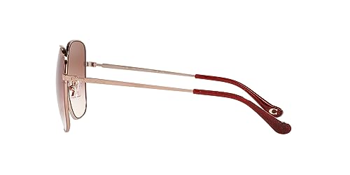 Coach HC7133 Sunglasses, Shiny Rose Gold/Burgundy/Burgundy Gradient, 57 mm4