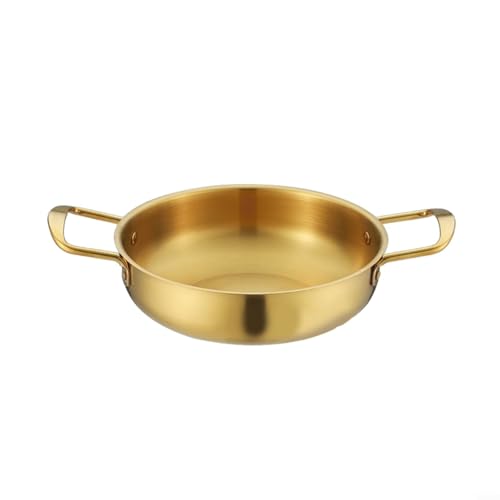 Olla multiusos de acero inoxidable para fideos ramen con asas antiquemaduras para cocinar en casa (24 cm)