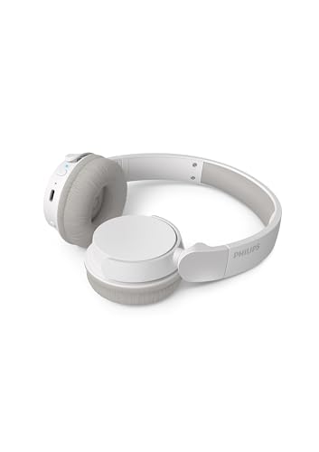 Miniatura 2 de PHILIPS TAH3209WH Auriculares on-Ear Ligeros Bluetooth con Aislamiento pasivo del Ruido - 55 Horas de reproducción, Sonido Natural, Llamadas nítidas, Graves dinámicos, 2 Horas de Carga USB-C - Blanco