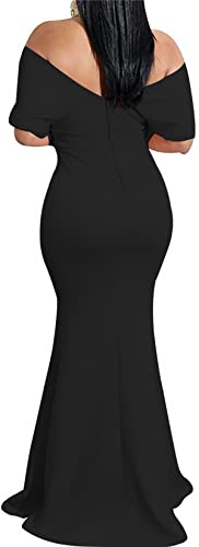 sexycherry Formal Dresses for Women Cocktail Sexy Off Shoulder Floor Length Long Evening Party Dress with Zipper2