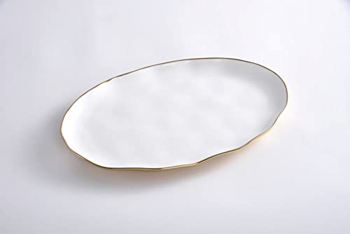 Pampa Bay Plato ovalado para luz de la luna, porcelana, 16 x 10.75 x 1 pulgadas
