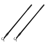 BESPORTBLE Schwarze Gardinenstange aus Aluminiumlegierung 60cm Teleskop Rollostange Ausziehbare Verlängerungsstange für Vertikaljalousien und Fensterjalousien