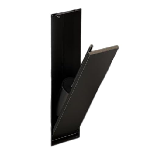 Porte-Balai WC encastré, Niche de Douche en Acier Inoxydable 304, Design Invisible, idéal for Les hôtels et Les salles de Bains Modernes, Noir