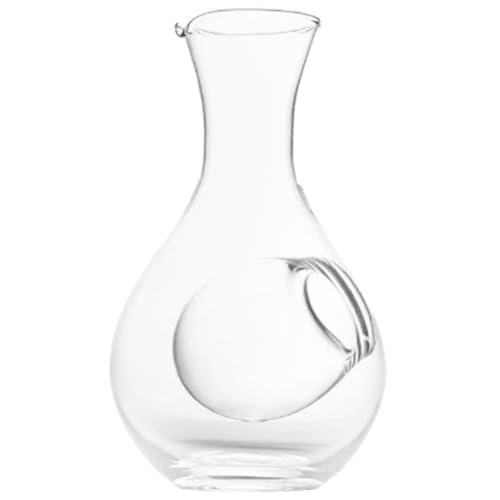 Lurrose Carafe à Liqueur en Verre Transparent 360 Ml Creux pour Pouce Distributeur de Whisky et Boissons Décanteur Pratique pour Bar et Dégustation Design Stable et Élégant pour Maison
