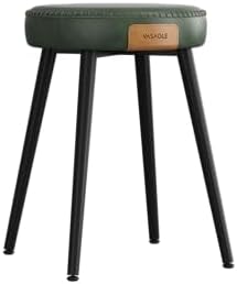 VASAGLE EKHO Kolekcja - stołek do jadalni, krzesło kuchenne, wyściełane siedzisko, PU z przeszyciami, nowoczesny styl z połowy stulecia, wysokość 48,2 cm, salon, biuro, leśna zieleń LDC170C01