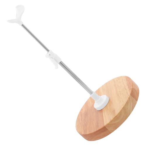 SOIMISS Soporte para Muñecas de Madera Maciza 30 CM Ajustable Base de 15 CM de Diámetro para Exhibición y Almacenamiento Varilla de Soporte Estable para Muñecas Pequeñas en Escritorio