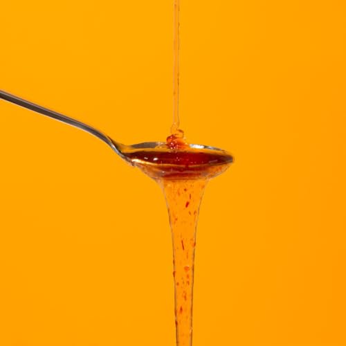 Dino's Famous Hot Honey Habanero Infused Sauce, 100% Pure Honey With Real Habanero Chillies, Dip, Dunk or Drizzle, 350 g (Pack of 1)