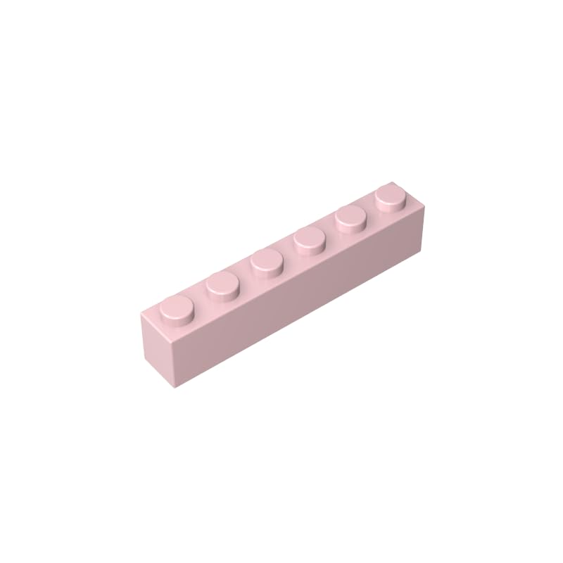 3009 Basic Bricks Brick 1x6 50 Pieces GDS-535 Compatible with Lego Building Blocks Color:light pink โ image 1