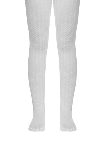 Conte Susie 50 Den - Fantasy Opaque Tights For Girls With Polka Dots - 4yr. 6yr. (14С-7СП) White 4