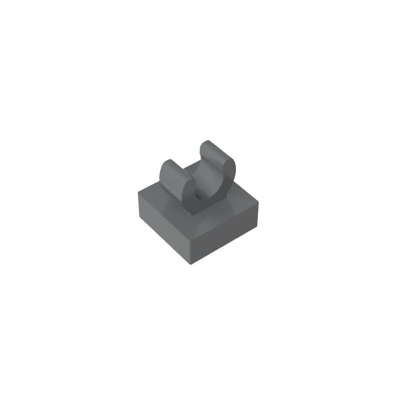 Gobricks GDS-818 Tile Special 1 x 1 with Clip with Rounded Edges 50PCS Compatible with Lego Toy 63868 42923 DIY Parts and MOC Components for Major Brick Brands Color:Dark Bluish Gray 199