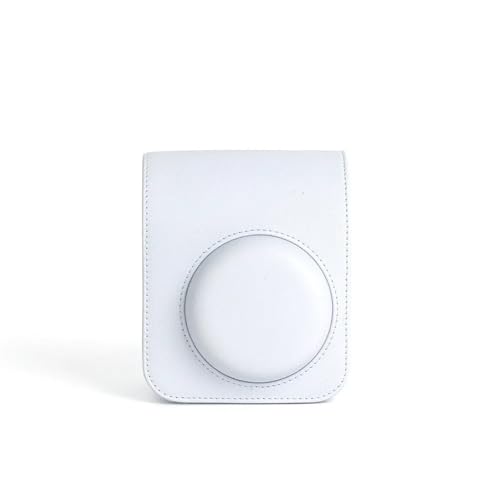 YShiuoL Funda for cámara Protectora Suave de Cuero PU Bolsa Viaje for con Correa for el Hombro Funda Camara Reflex(White)