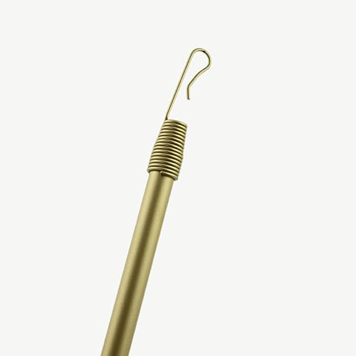 TENDAGGIMANIA Schleuderstab Gardinenstange L. 125 CM- Gardinenschiene aus Aluminium FARBE GOLD SATINIEIRT -Durchmesser 11 mm- Gardinenschienen, Scrollen des Vorhang und Schienen mit manueller Bewegung