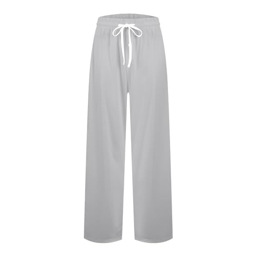 DuDubaby Sweat Pants Men's Drawstring Waist Straight Wide Leg Sweatpants Casual Loose Baggy Workout Long Summer Beach3