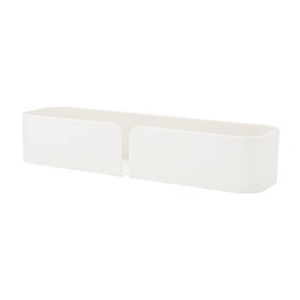TopHomerBedside Shelf Wall Mounted, Floating Bedside Shelf Stick on Shelf, White Plastic Wall Mounted Non-Drilling Adhesive Shelves for Bedroom Bathrooms Kitchen Offices