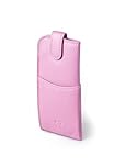 Lakeland Leather Slim Glasses Case in Soft Mauve Pink - real leather soft spectacles pouch for women