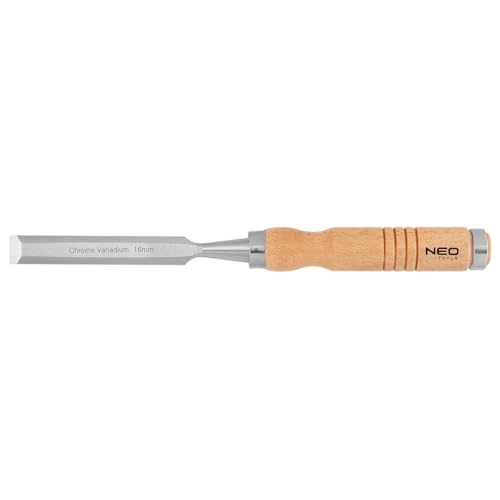 NEO TOOLS Holzmeißel, Meißel, Stechbeitel, Klingenbreite 10-38 mm (16mm)