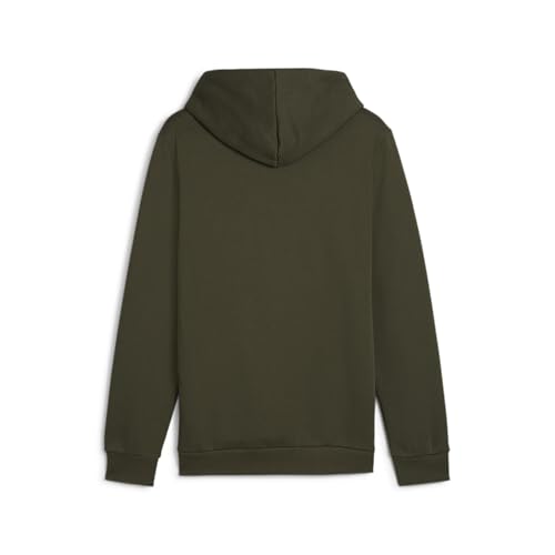 Image of PUMA Men's Essential Big Logo Fleece Hoodie, Dark Olive, XL