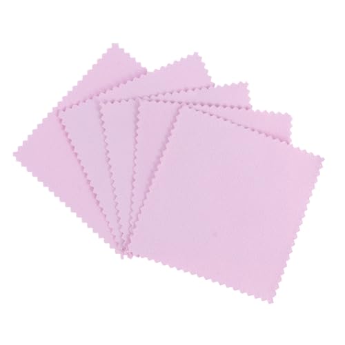 Abaodam 100個 ジュエリー用両面マイクロファイバークロス 繊細な銀製品や指輪磨き対応 携帯画面 レンズ 時計も清潔に保クリーニング布