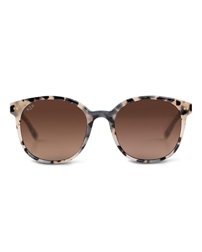 Kapten & Son Sonnenbrille Nairobi Sand Tortoise Brown | Sonnenbrille Damen & Herren Braun mit Sonnen- und UV-Schutz | Stylische runde Gläserform | Unisex Sunglasses