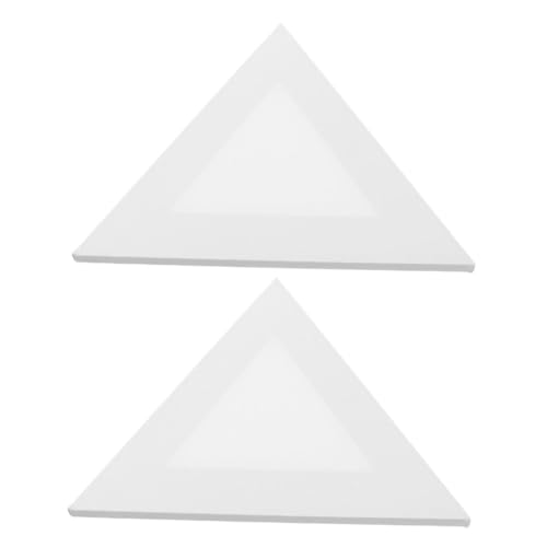 Marcos para pintura al óleo tablero triangular OSALADI con lienzo blanco estirado 2