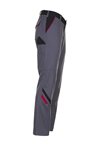 Planam 2329040 Highline Damen Bundhose, Schiefer/Schwarz/Rot, Größe 40
