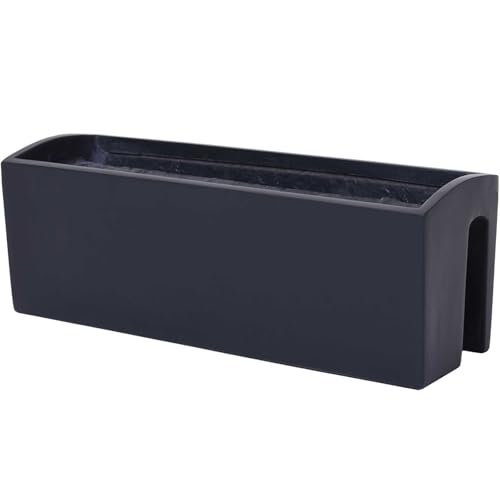 VIVANNO Balkonkasten Blumenkasten Fiberglas BALKONA Classic (22x60x19 cm,...