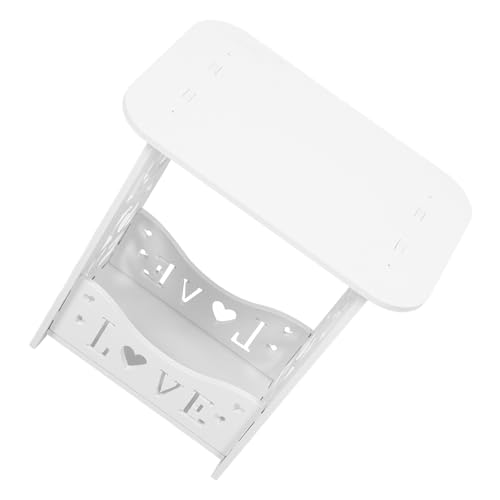 PLAFOPE Mesita Auxiliar Pequeña de Madera en Color Claro para Dormitorio Mesa de Noche Compacta con Estante de Almacenamiento Diseño Moderno y Minimalista Muebles Funcionales para Hogar