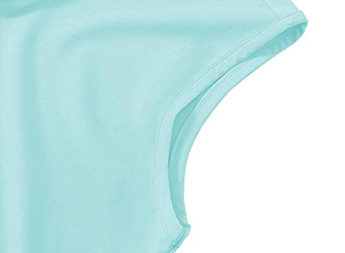 Image of BGOWATU Women's Golf Polo T-Shirts Sleeveless V Neck Collarless Tennis Shirts UV Protection Quick Dry Lightweight