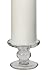 Biedermann & Sons Short Glass Pillar/Taper Dual Candle Holder