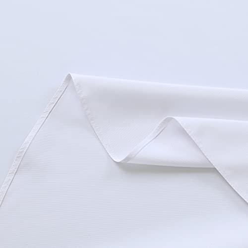 Image of FOLINS&HOME White Rectangle Tablecloth, 54 x 54 Inch Waterproof Table Cloth | Wrinkle Free Polyester Table Cloths, Spillproof Heavy Duty and Washable Table Cover for Party, Banquet - Square /Rectangular