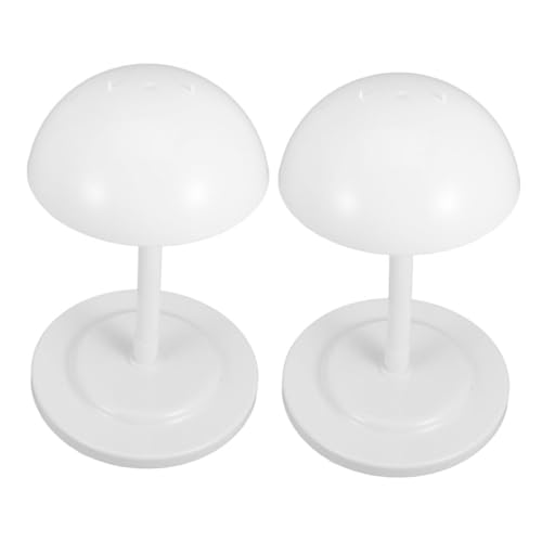 Gatuida 1Pair Adjustable Height Wig Display Stand Portable Hat Holder for Shop Durable Construction Stable Support for Various Wig Styles and Lengths