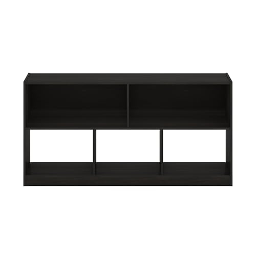 Image of Furinno DALY Book Shelf, 5-Cube Bookshelf, Horizontal Cube Storage Organizer Bookcase, 10.9 x 47.2 x 23.6, for Living Room, Bedroom, Home Office, Espresso