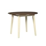 Signature Design By Ashley - Woodanville Round Dining Room Drop Leaf Table - Casual Style - Cream/Brown