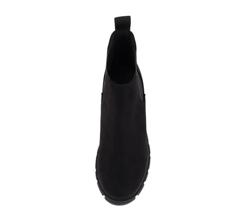 Image of Soda PIONEER ~ Women Lug Sole Mid Heel Chelsea Fashion Ankle Bootie w /Double Elastic Gore