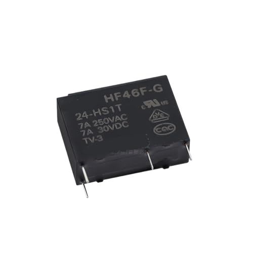 Relé HF46F-G-5-HS1T de 4 pines normalmente abiertos: componente 5VDC 7A250VAC para PCB