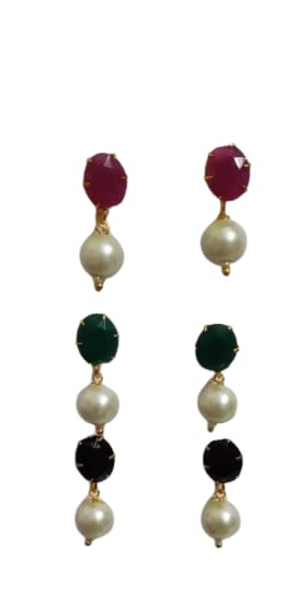NANDANA COLLECTIONS Earrings for Women and Girls Fashion Pearl Dangler Earrings Birthday Gift for Girls & Women Anniversary Gift for Wife | Lovely Gift (B0CMDDFN75) Amazon Price History, Amazon Price Tracker