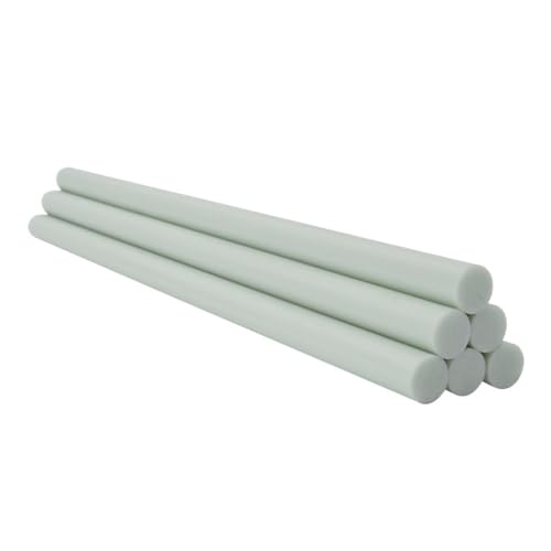 Tiges en fibre de verre blanche 6mm x 50cm lot de 10 barres pleines pour tuteur et bricolage