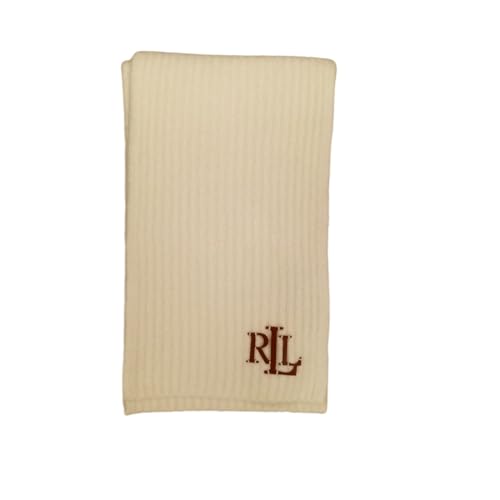 Lauren Ralph Lauren Women's Scarf Brand, Model 454960069, Made of Cotton., White, One size