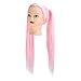 Head Model Practice Wig, Pink Long Hair, Mannequin Head, High Temperature Hairdressing Hair Styling Training Head for Student Beauty Teachers