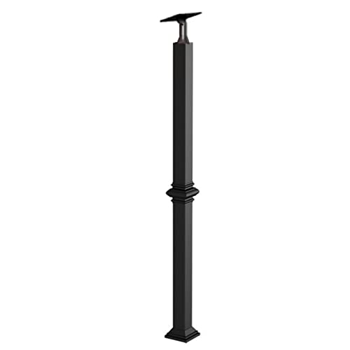 Pasamanos ajustable negro de 100 cm de alto para balaustrada de escalera exterior