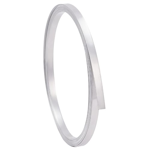 PH PandaHall 16.4 Feet Aluminum Flashing Roll, Aluminum Flashing Metal Strip 1060 Grade Bendable Pure Aluminium Wire for DIY Craft Roof Garden Sealing Windows Doors Home Repair, 10x1mm
