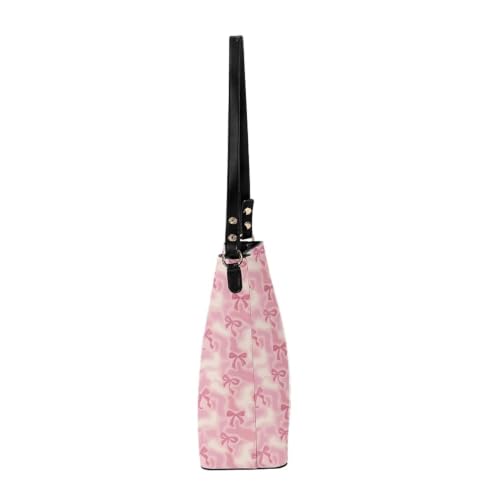 Image of HUGS IDEA Boho Bags for Women Leather Handbag Shoulder Bucket Crossbody Purse