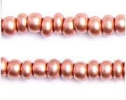 Czech Glass Seed Beads 8/0 (2.9mm Diameter) Metallic Light Copper - 500g Bulk Bag by Preciosa (Jablonex)