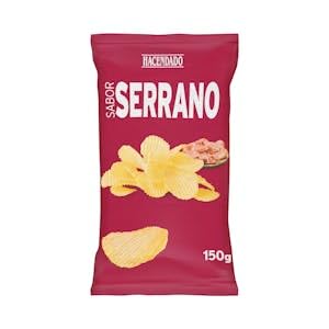 "Patatas fritas onduladas Hacendado sabor jamón serrano Paquete 150 g Pack 2"