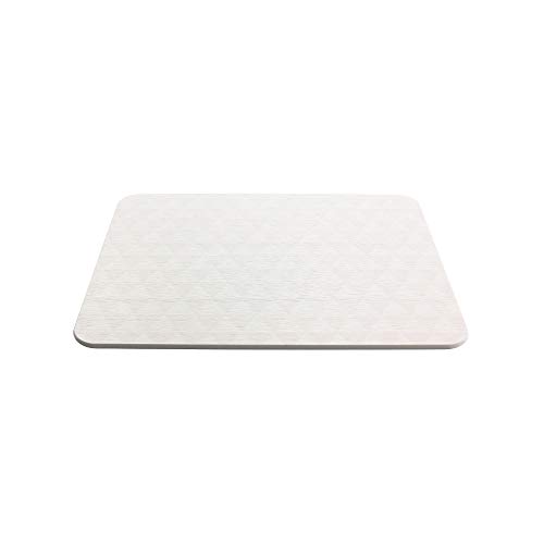 サンドリー(SUNDRY) 浴室足ふきマット ホワイト 約幅45×高さ35×奥行0.9cm 珪藻土バスマット 450 ダイヤ